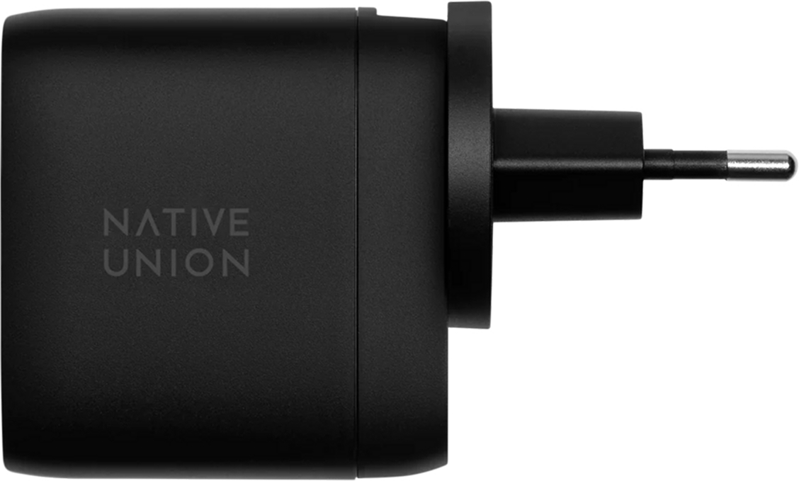 Мережевий зарядний пристрій Native Union Fast GaN Charger PD 67W Dual USB-C Port Black